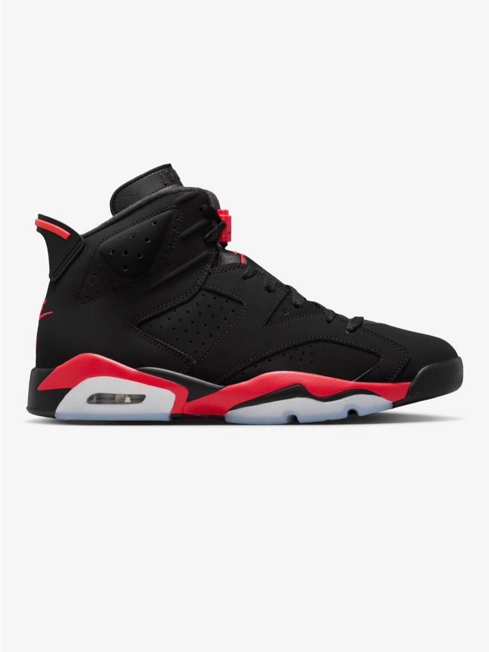 Air Jordan 6 Retro Black Red Basketball Sneakers